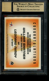 2001 Star Trek Autograph Leonard Nimoy William Shatner Kirk/ Spock Auto BGS 9.5
